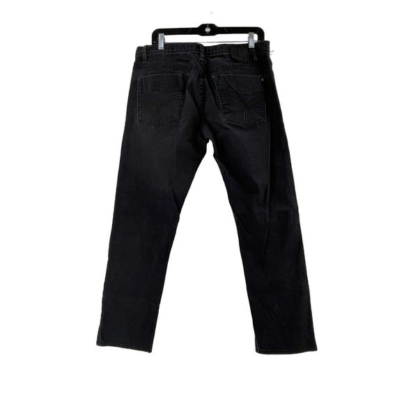 Calvin Klein Skinny Narrow Leg Women's Black Denim Button Fly Jeans Size 32Wx29 - Picture 4 of 12